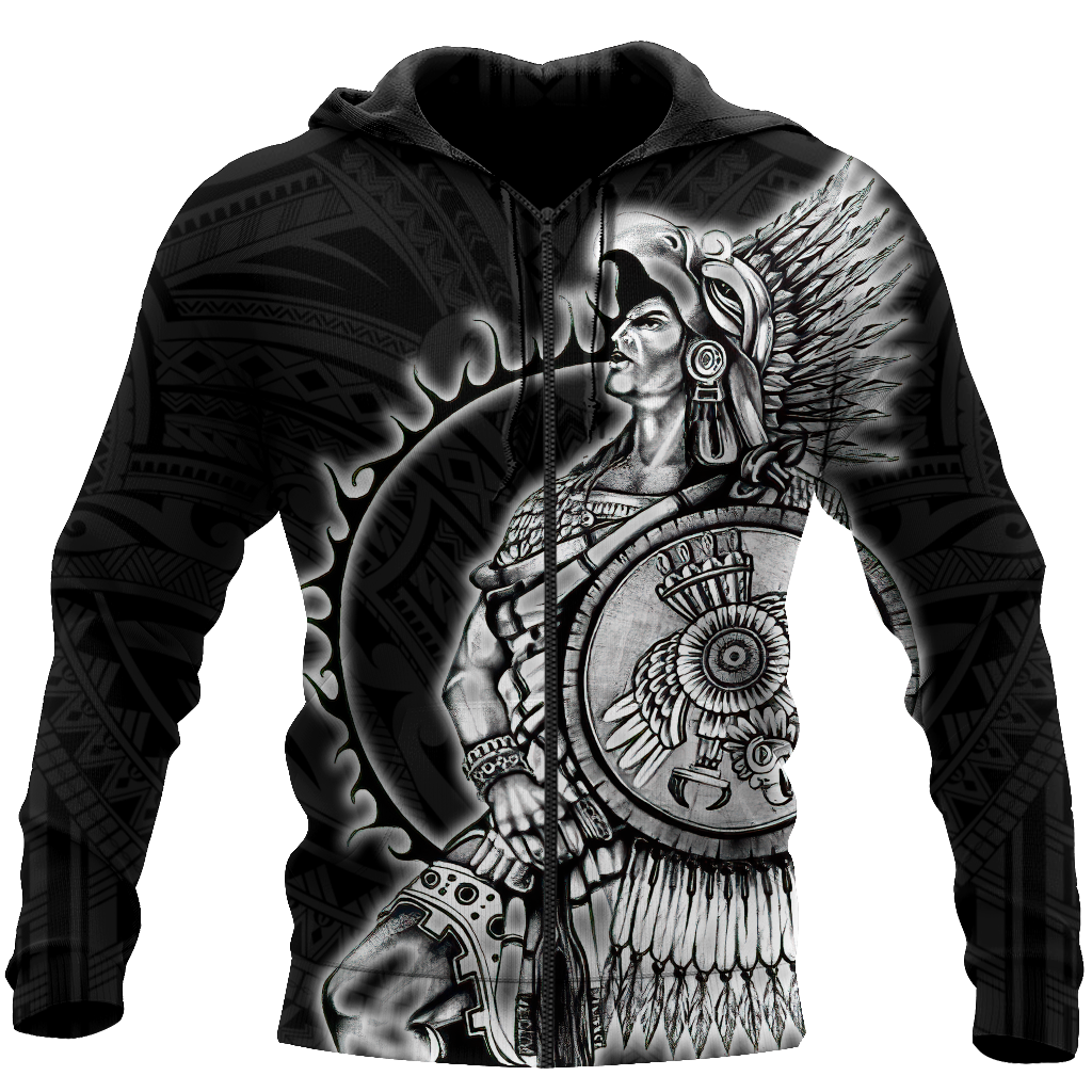 Mexican Aztec Warrior Art - 3D Hoodie