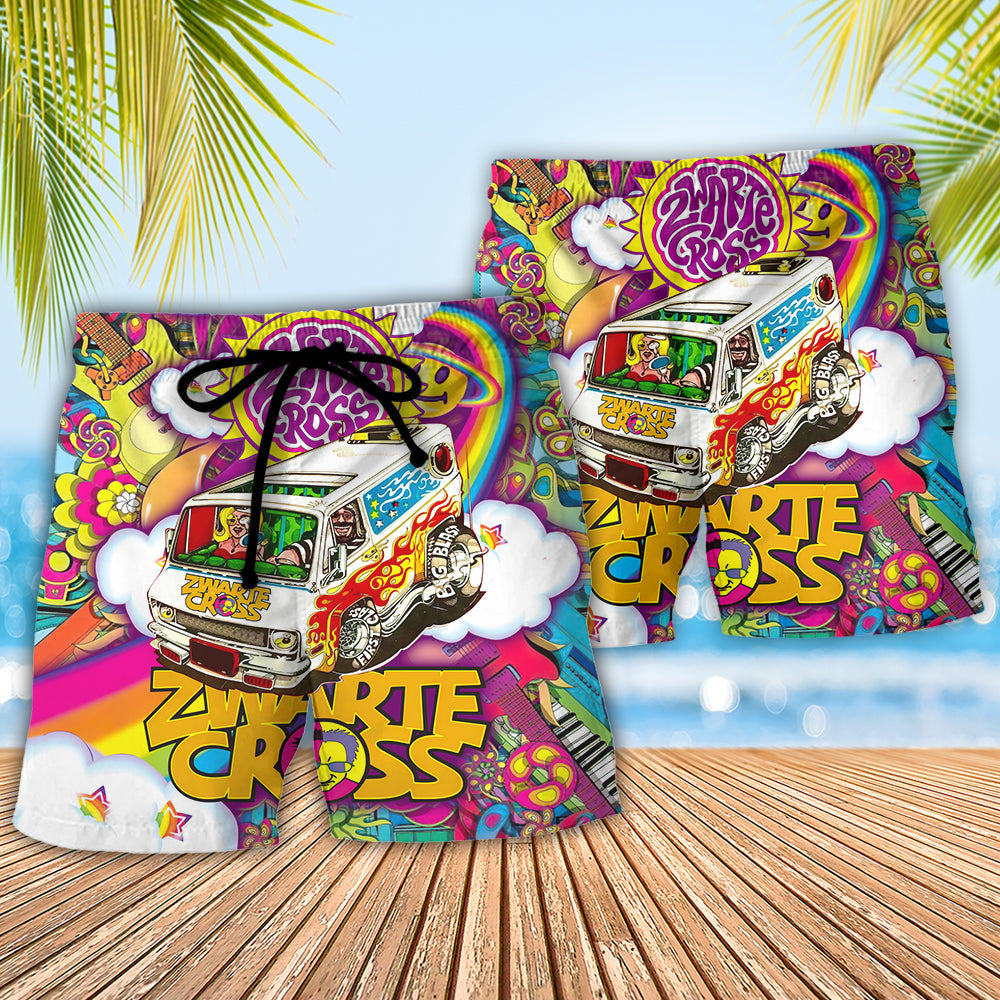 Music Festival Follow The Beat Hippie Style - Beach Short