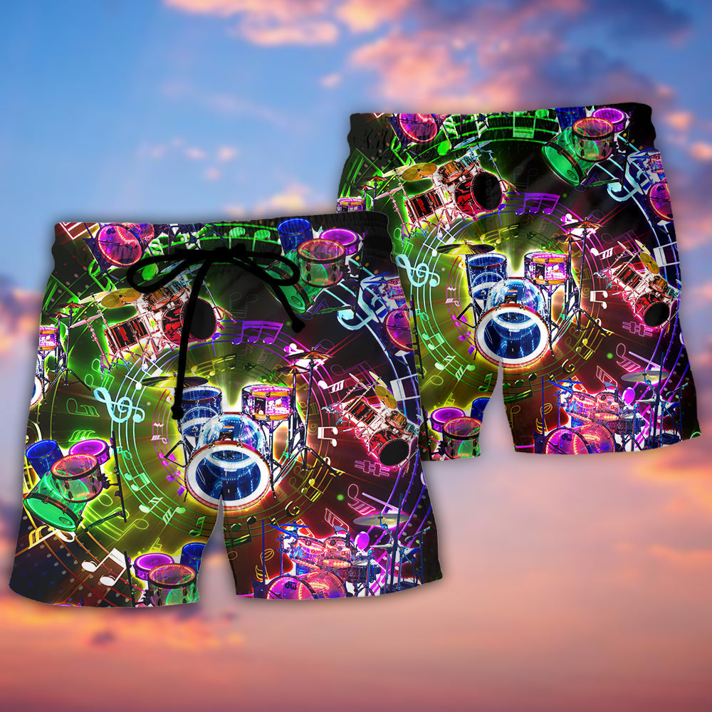 Drums Music Lifestyle Art – Beach Short