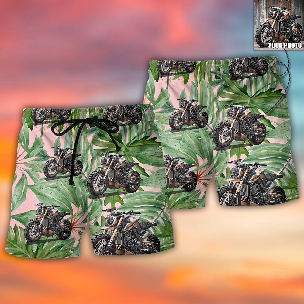 Motorcycle My Sweet Lover Custom Photo - Beach Short - Owls Matrix LTD