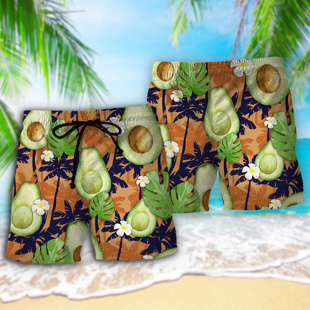 Avocado Tropical Floral Vibe - Beach Short