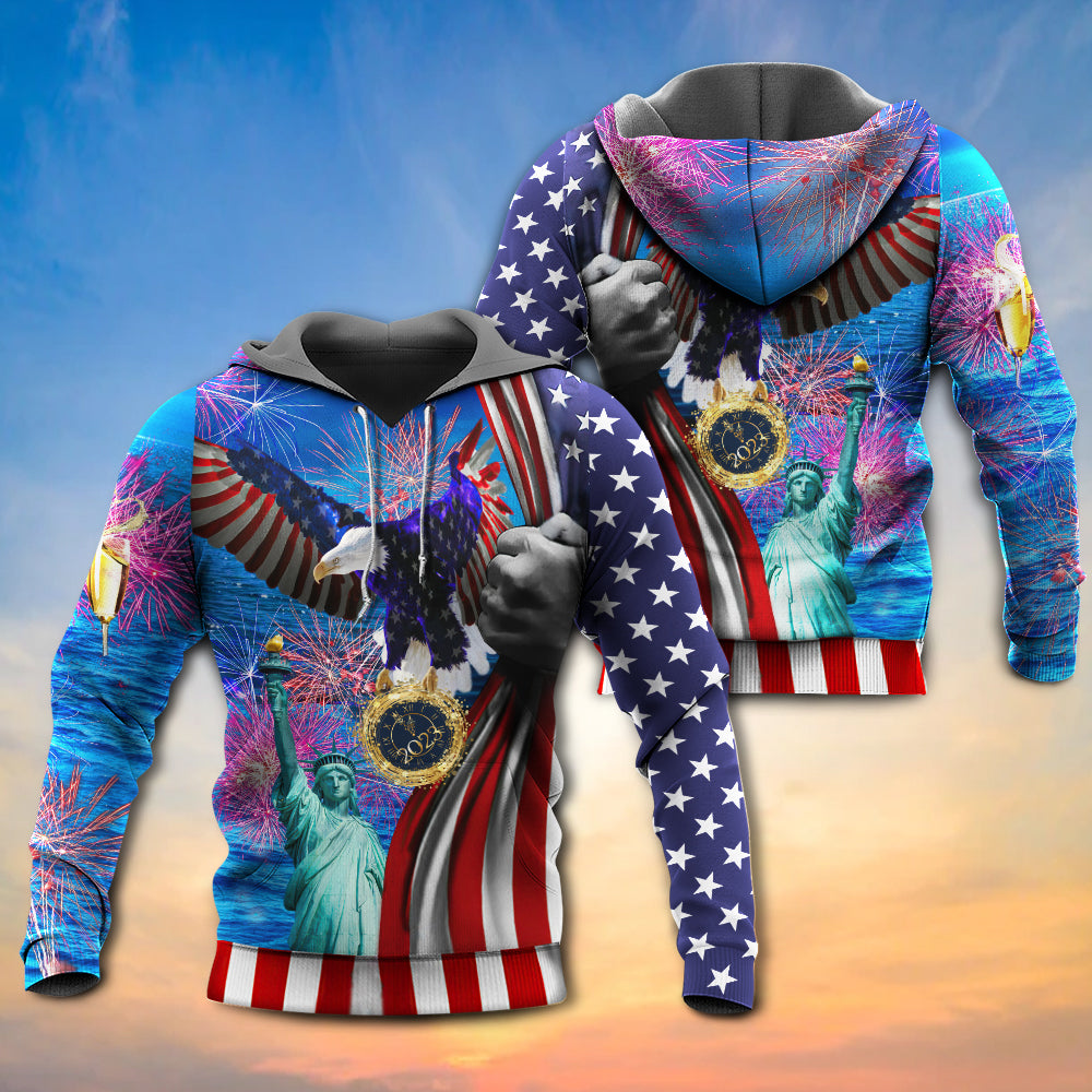 New Year New America Style - 3D Hoodie