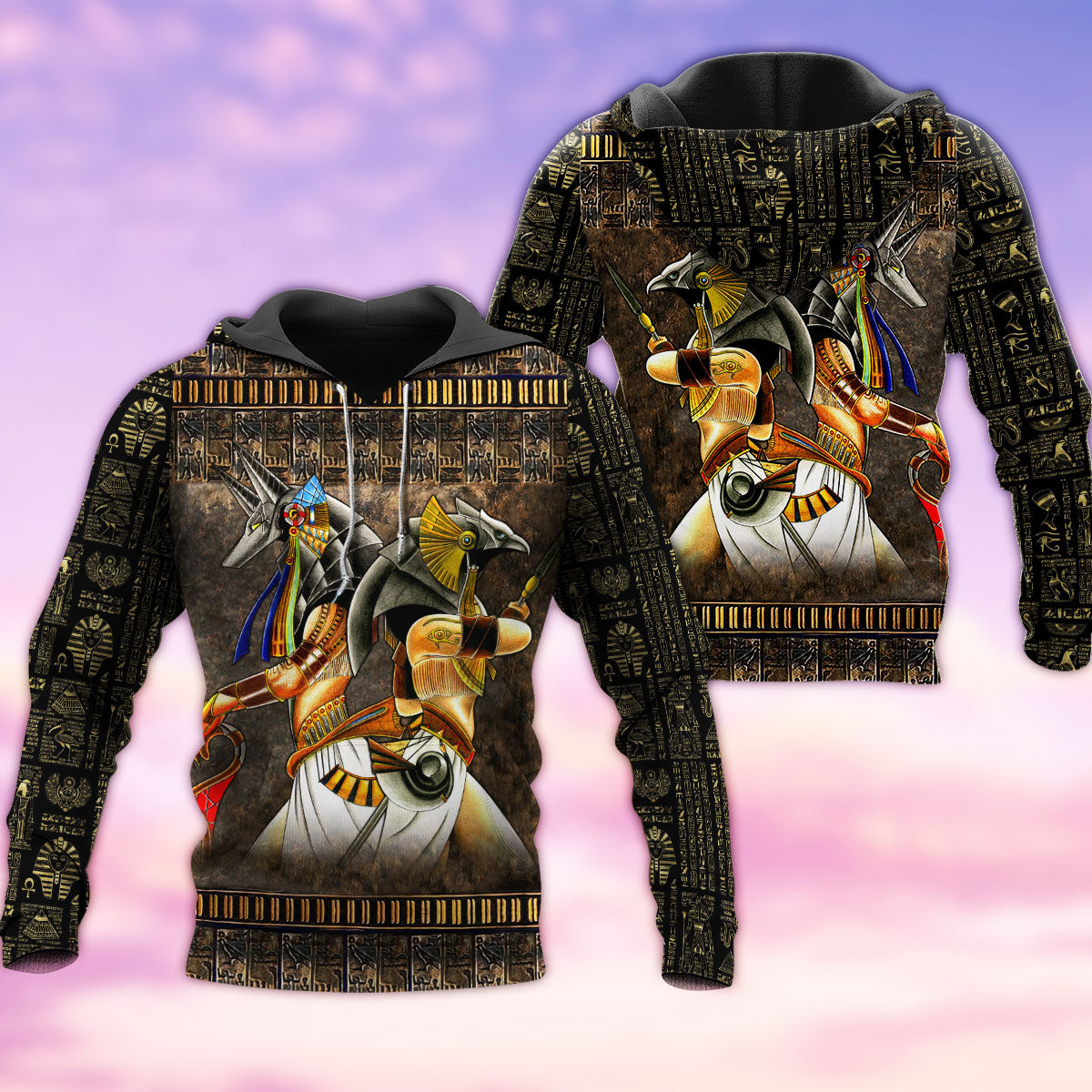 Anubis Egyptian Myth Art - 3D Hoodie