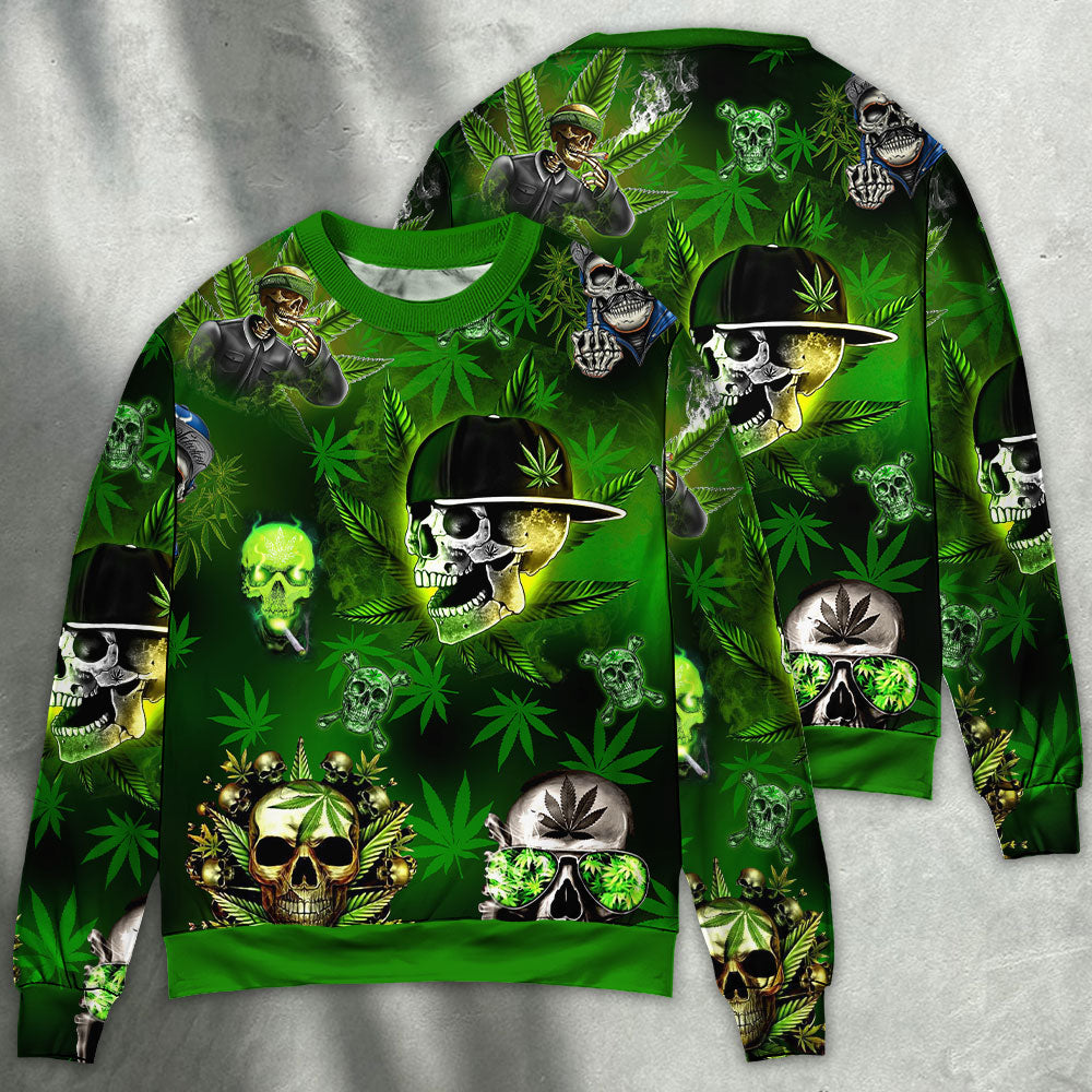 Skull Bold Attitude Art Style – Sweater - Ugly Christmas Sweater