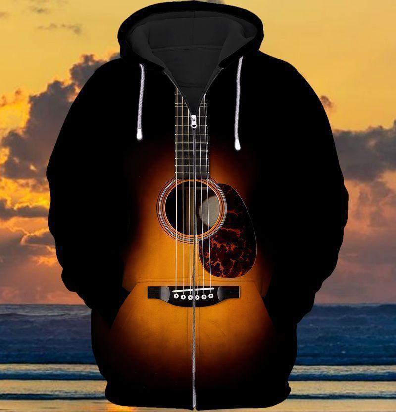 Guitar Black Style Art – 3D Hoodie