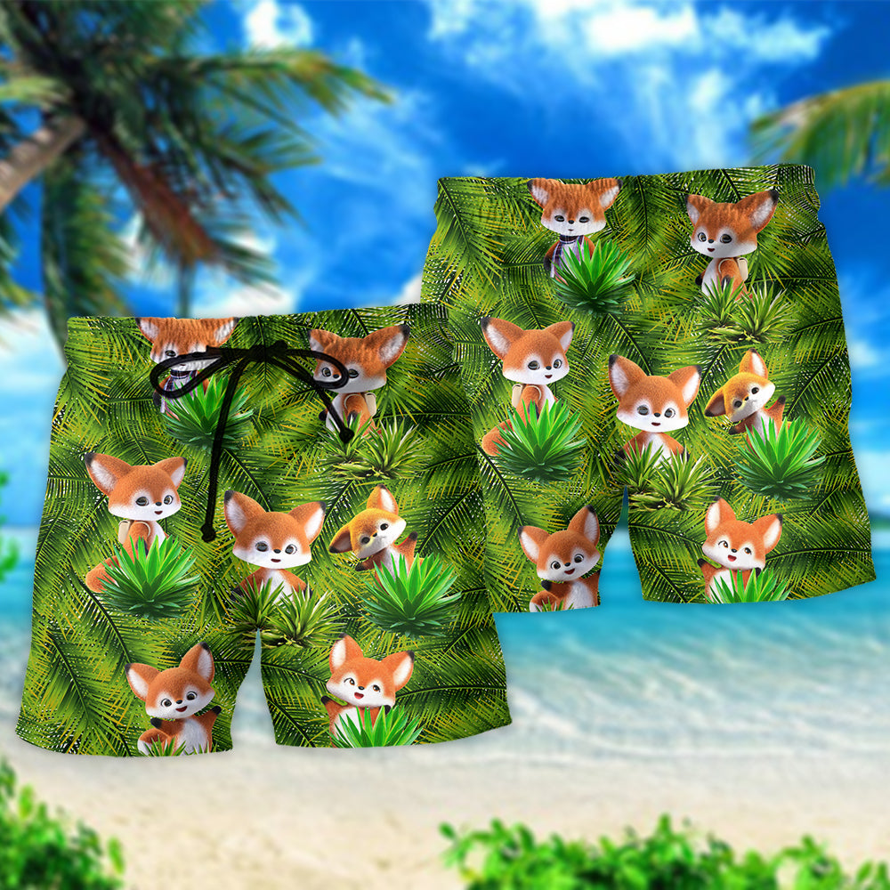 Cute Fox 3D Animator Style – Beach Short