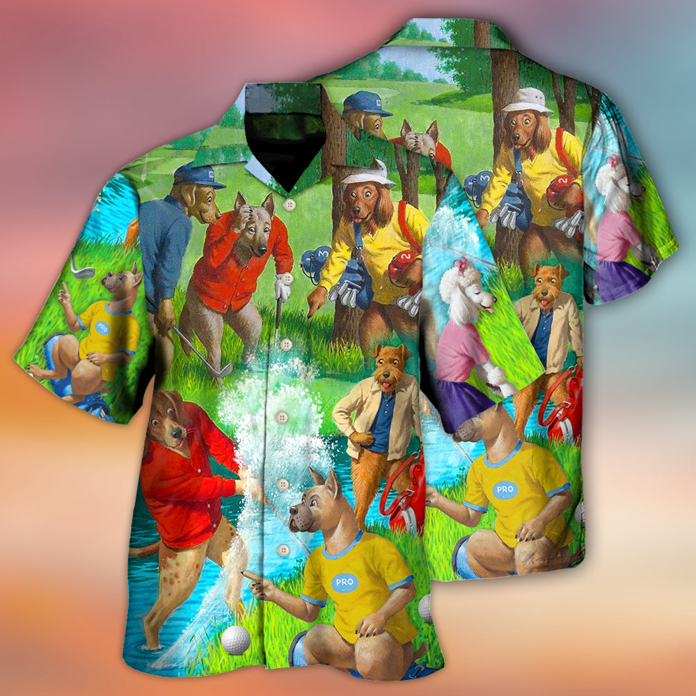 Golf Dog Cool Sports Lover Art – Hawaiian Shirt
