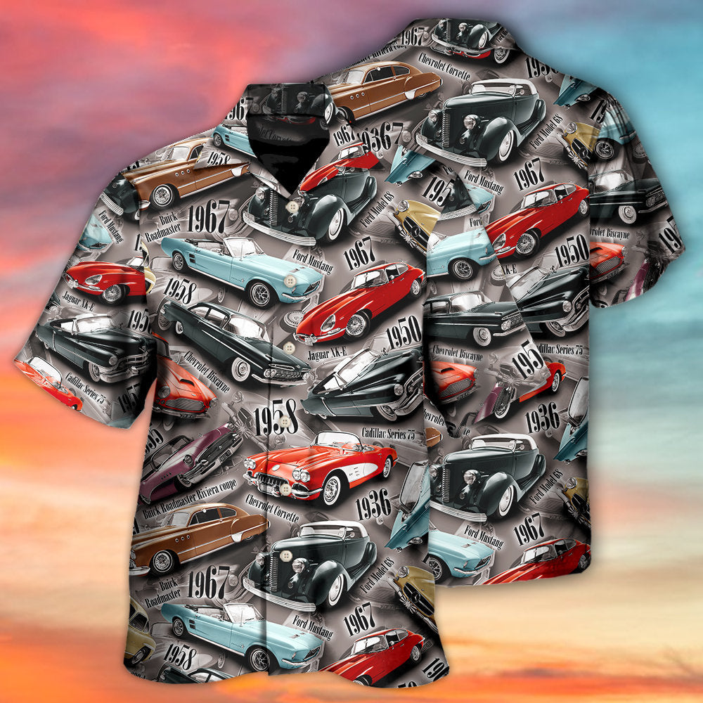 Vintage Classic Car Lover Art – Hawaiian Shirt