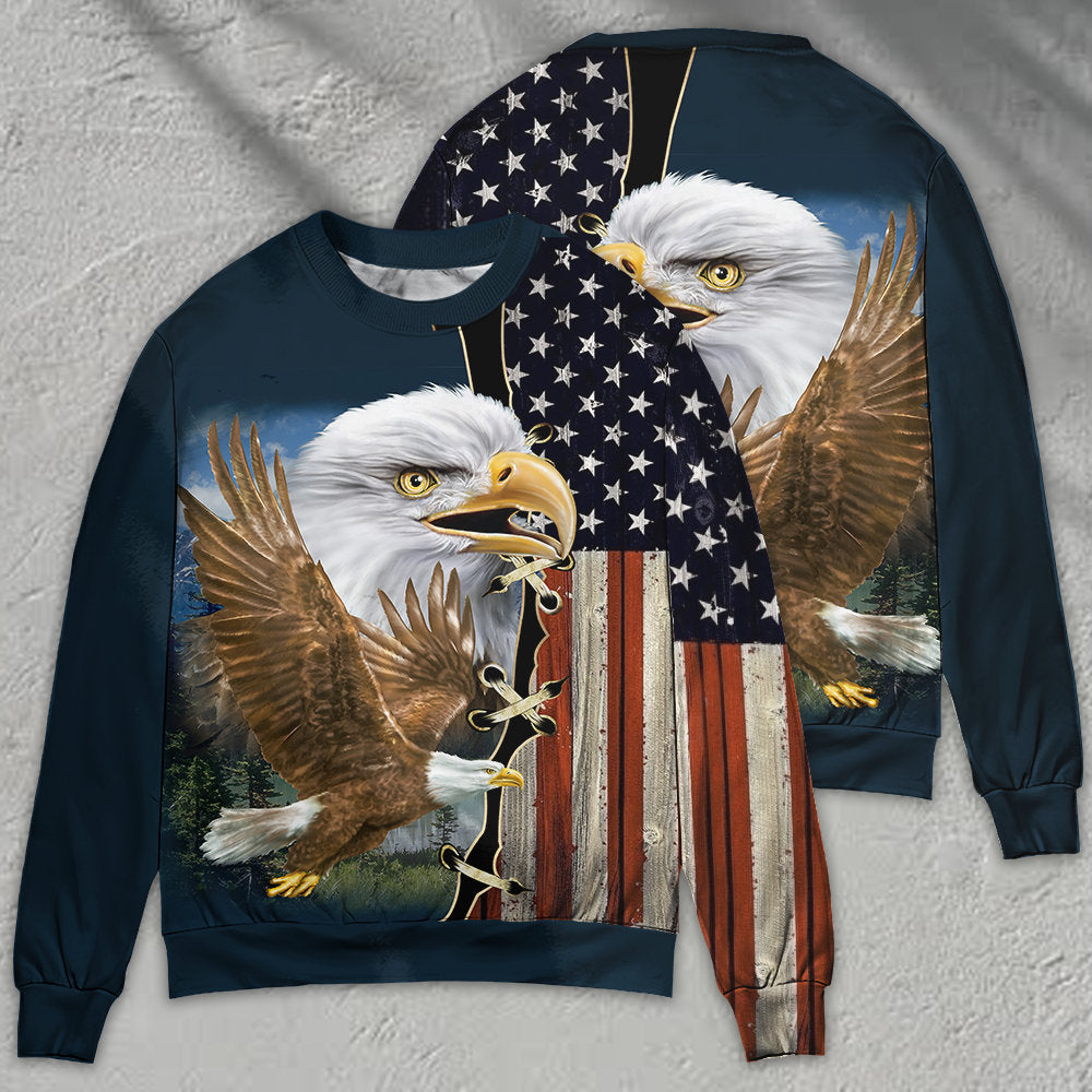American Eagle Wildlife Faith Style – Sweater - Ugly Christmas Sweater