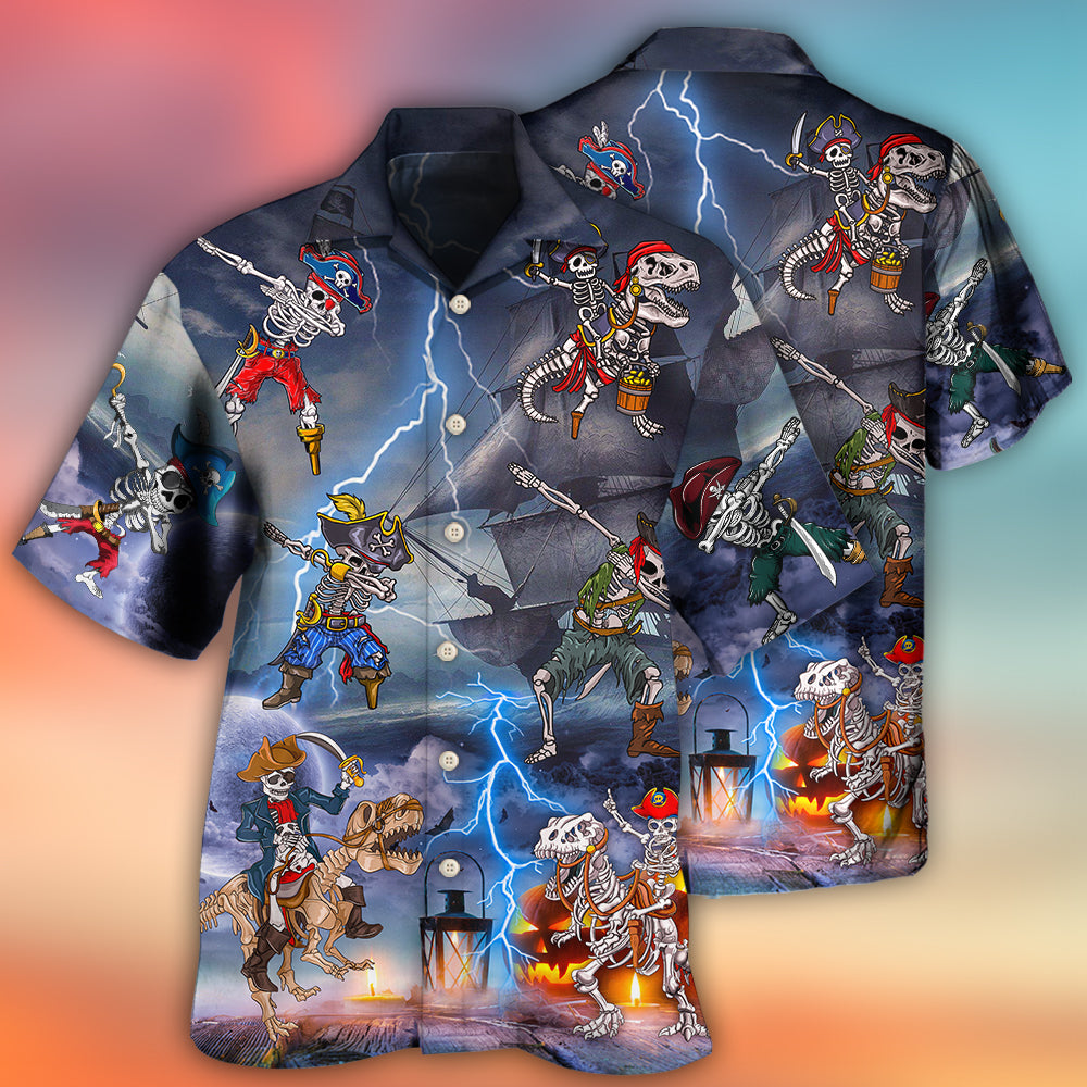 Halloween Pirate Skeleton Dark Art – Hawaiian Shirt