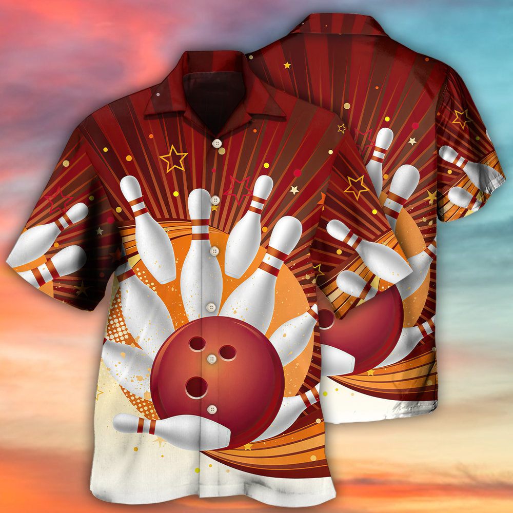 Bowling Strike Retro Game Style – Hawaiian Shirt