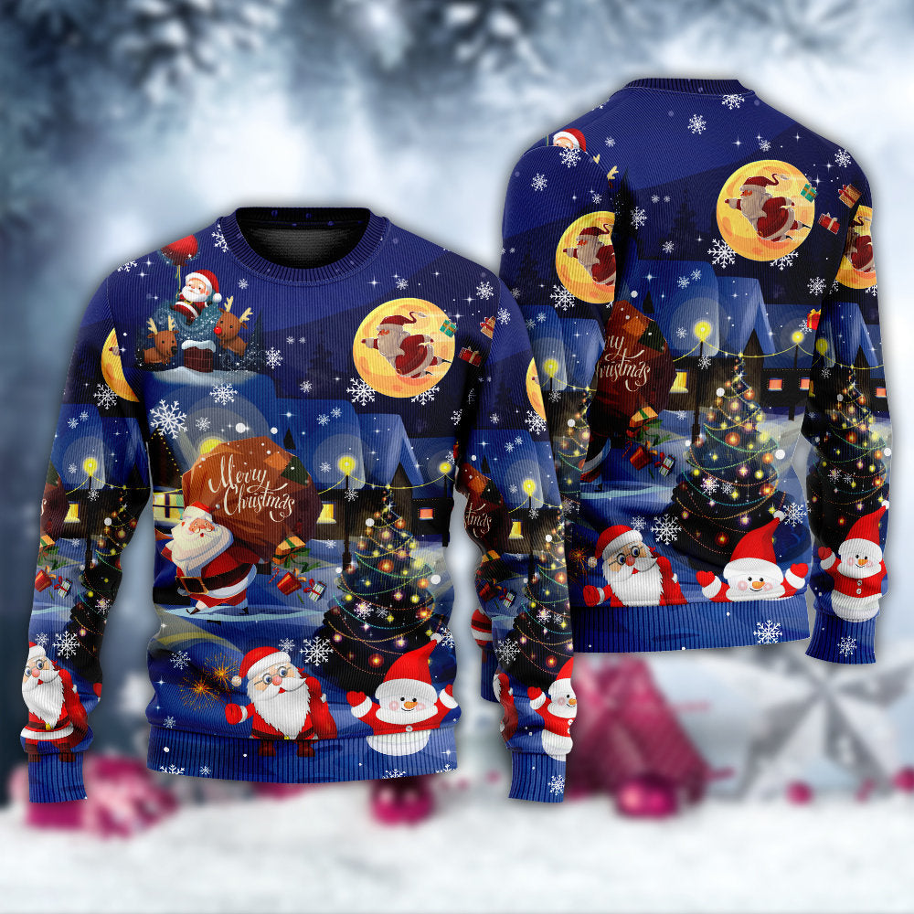 Christmas Love Santa And Gifts – Sweater - Ugly Christmas Sweater