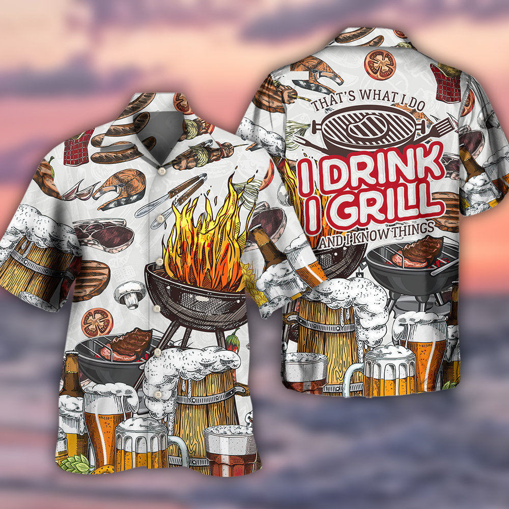 BBQ Grill And Cold Beer Fun – Hawaiian Shirt