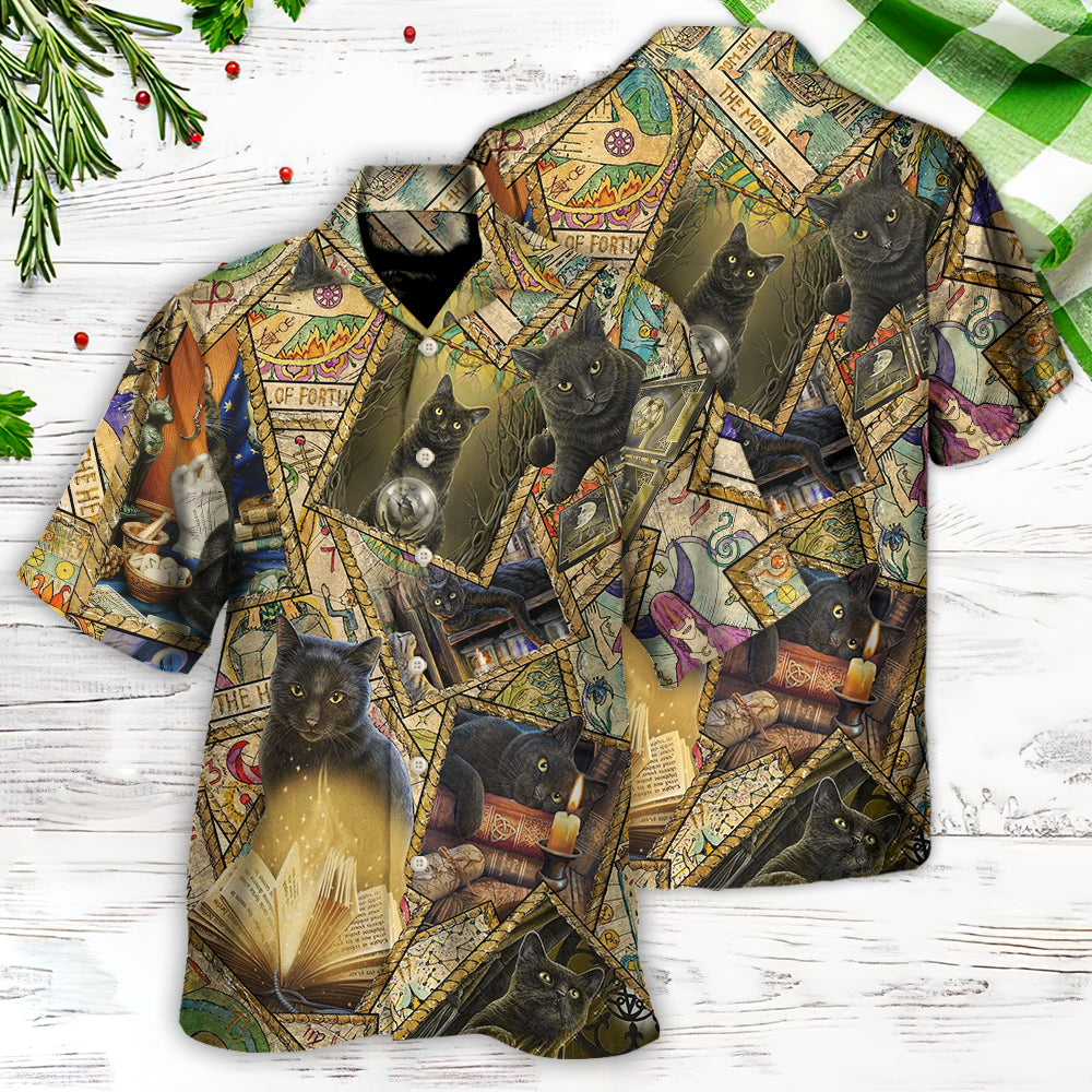 Cute Cat Magic Vintage Style - Hawaiian Shirt
