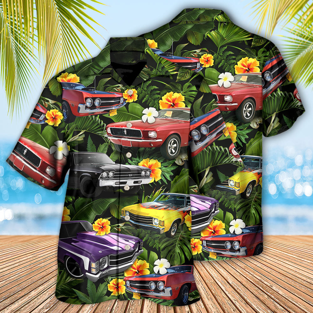 Muscle Car Tropical Vibe Performance - Hawaiian Shirt
