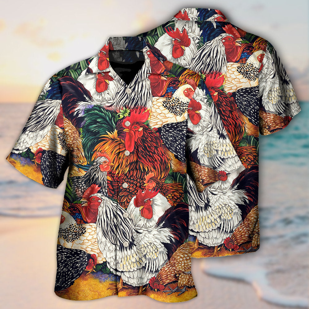 Chicken Farm Love Life Rustic - Hawaiian Shirt