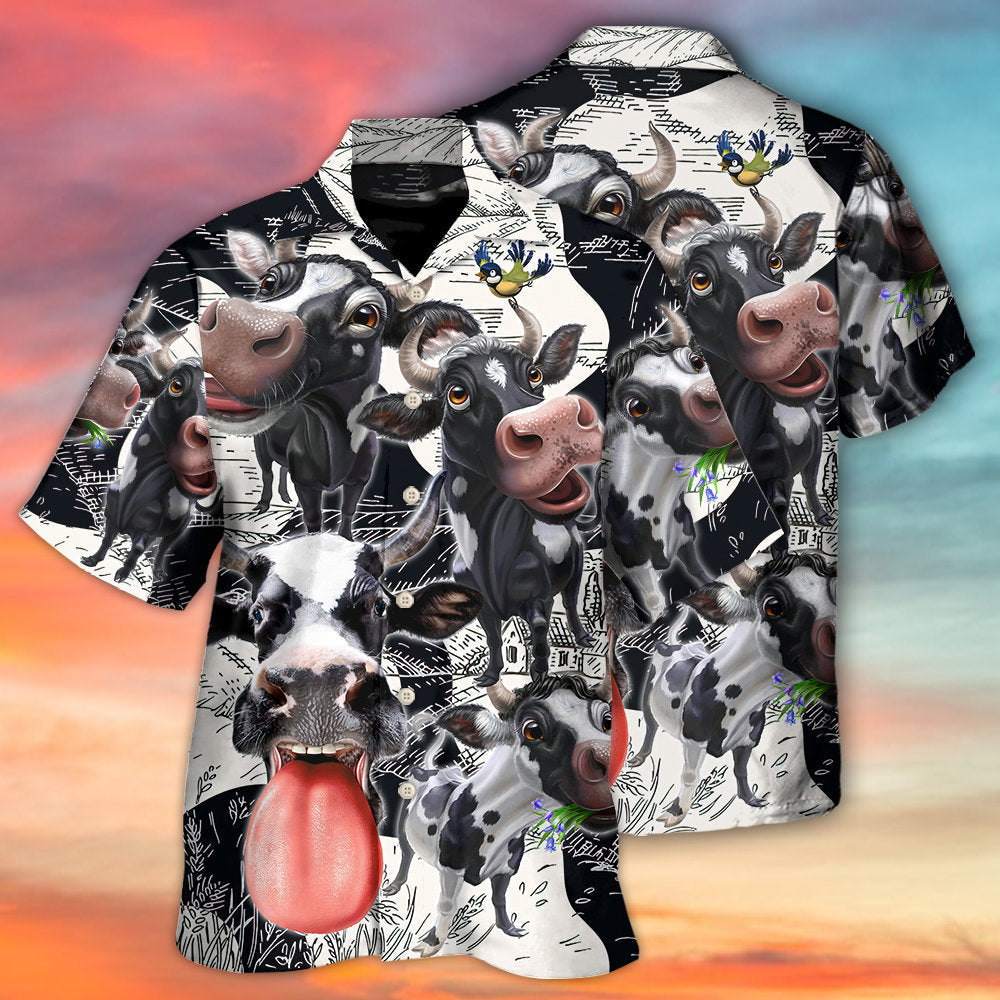 Funny Happy Cow Farm Life - Hawaiian Shirt