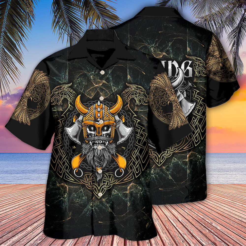 Viking Skull King Dark Fantasy Art – Hawaiian Shirt