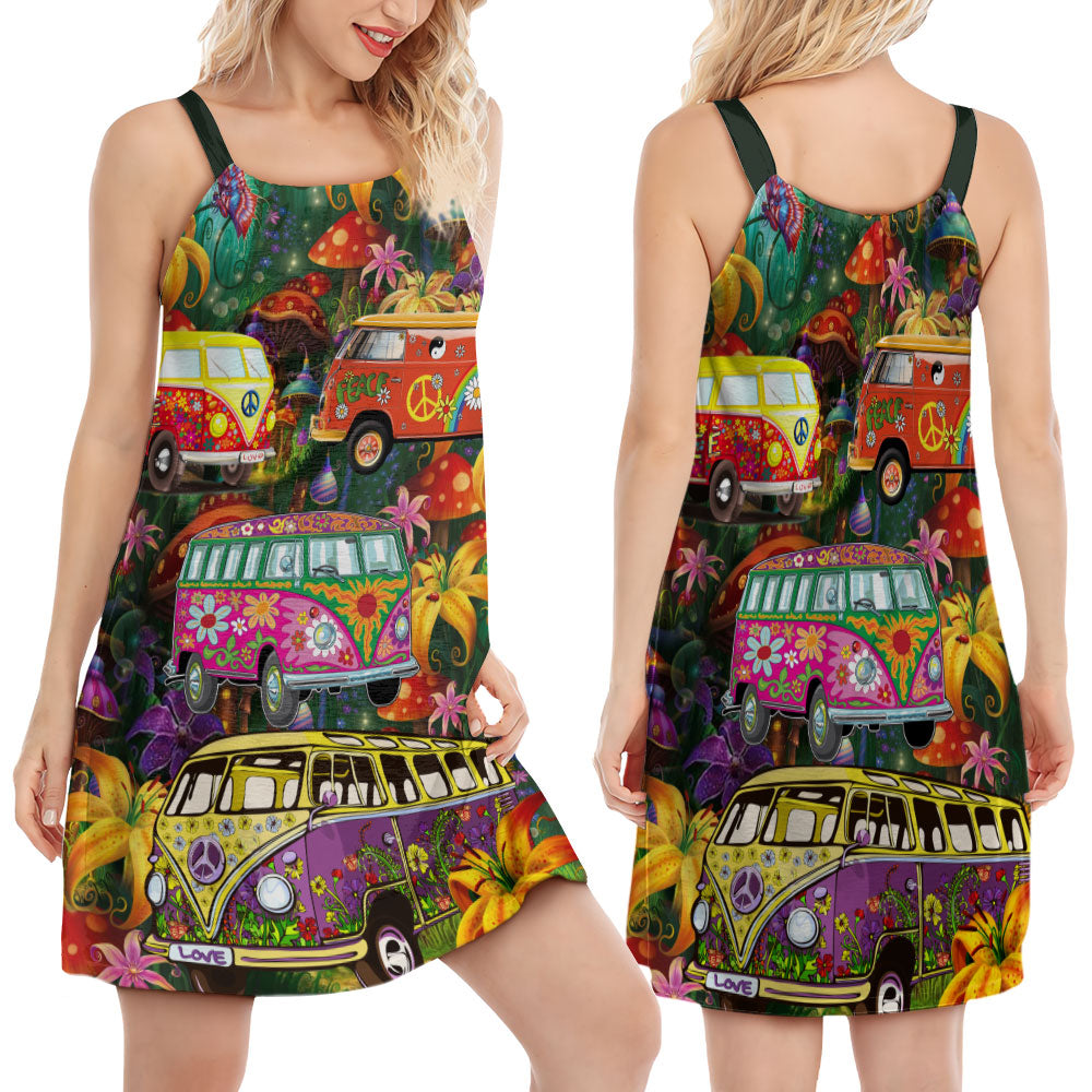 Hippie Mountain Legend Art – Women's Summer Sleeveless V-Neck Camisole Dress