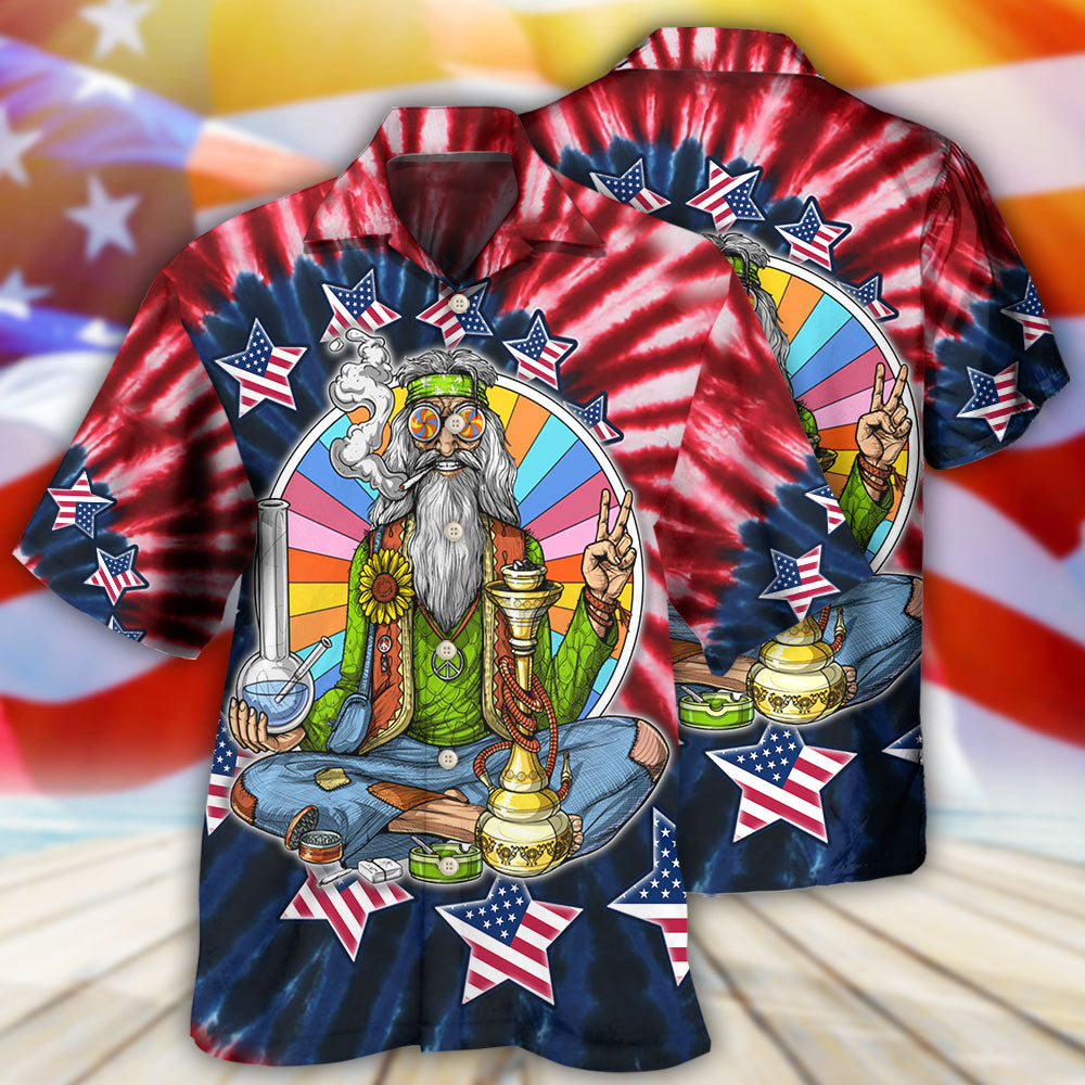 Hippie Freedom Patriotic Independence Day - Hawaiian Shirt