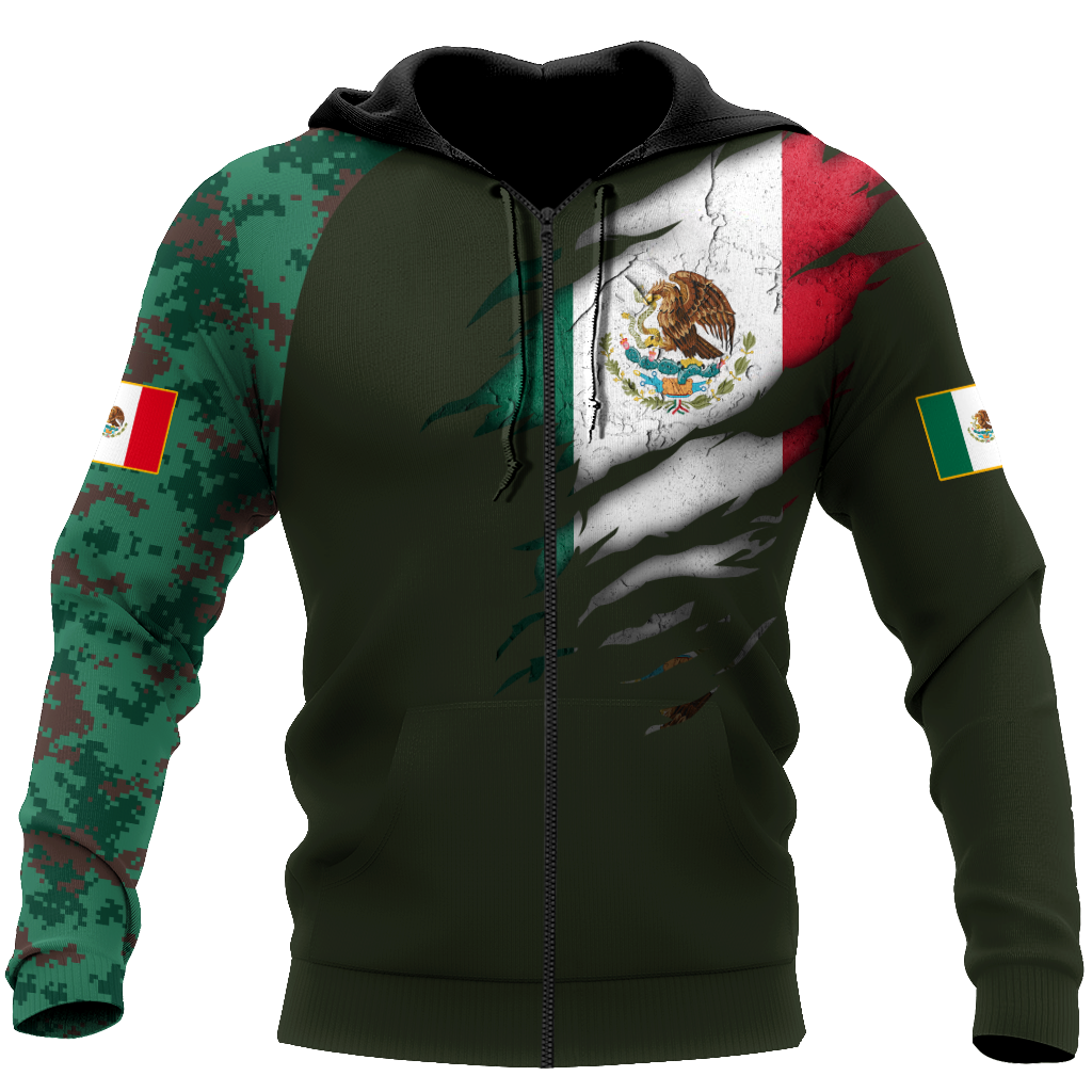 Mexican Coat Of Arms Art - 3D Hoodie