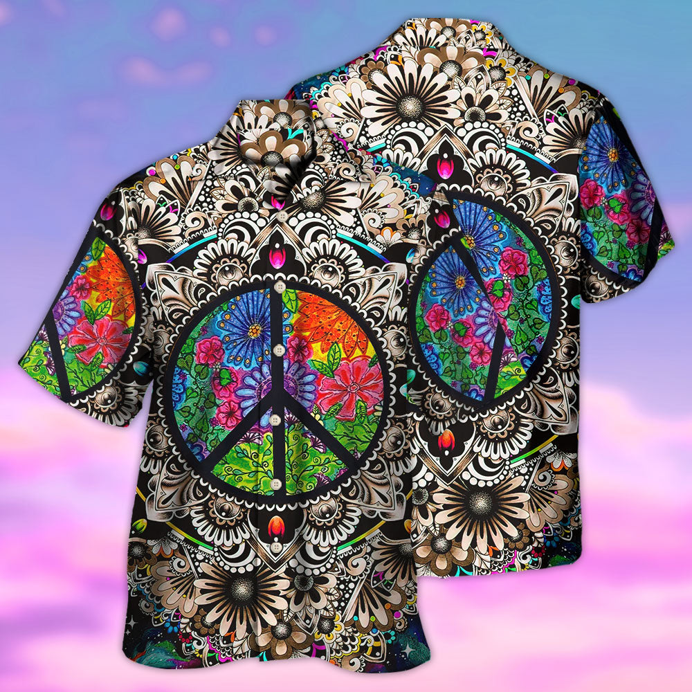 Hippie Peace Galaxy Cosmic Art – Hawaiian Shirt