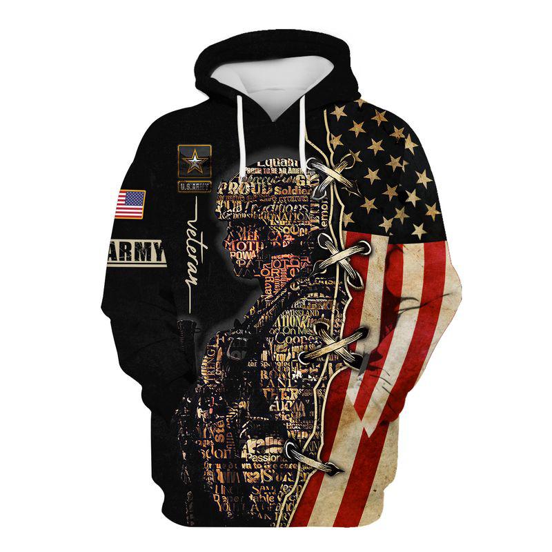 Veteran Army Never Forget Tribute Art Hoodie 3 - 3D Hoodie