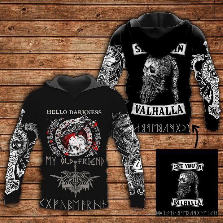 Viking Old Friend Quote Art – 3D Hoodie
