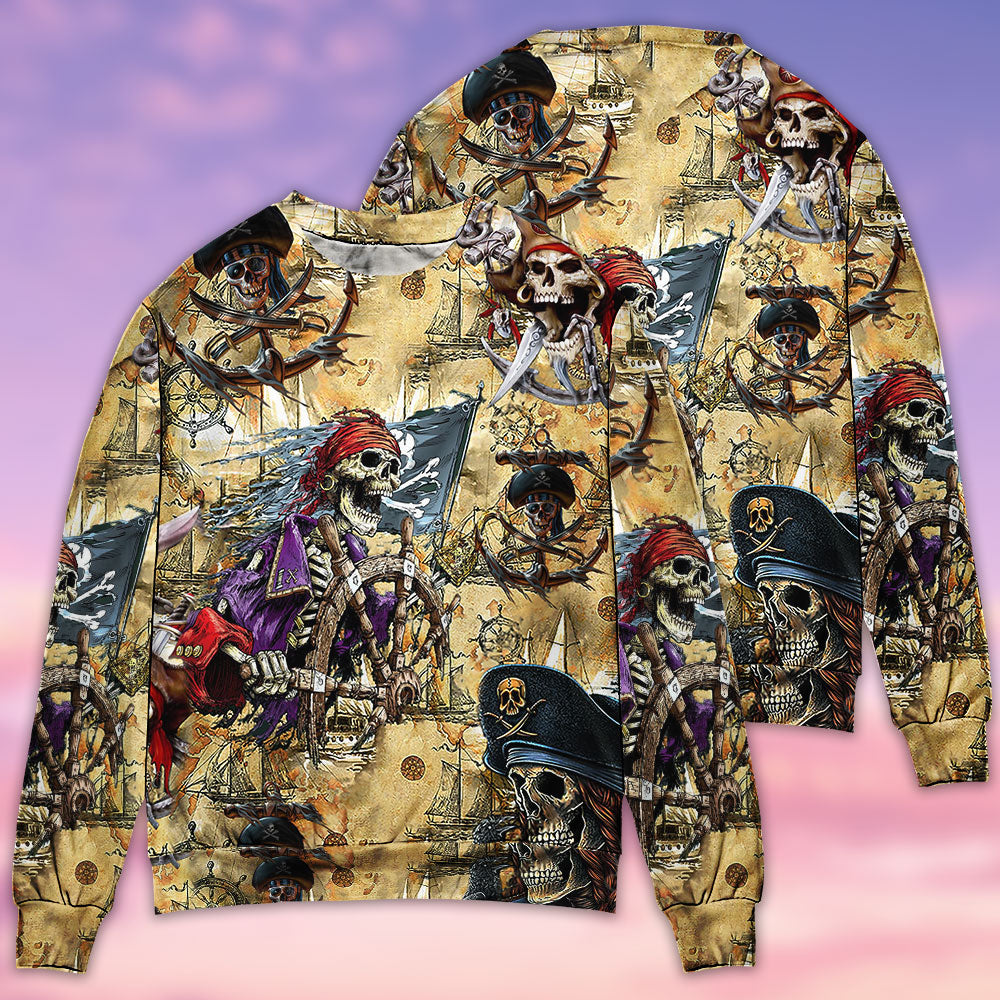Skull Pirate Hunting Adventure – Sweater - Ugly Christmas Sweater