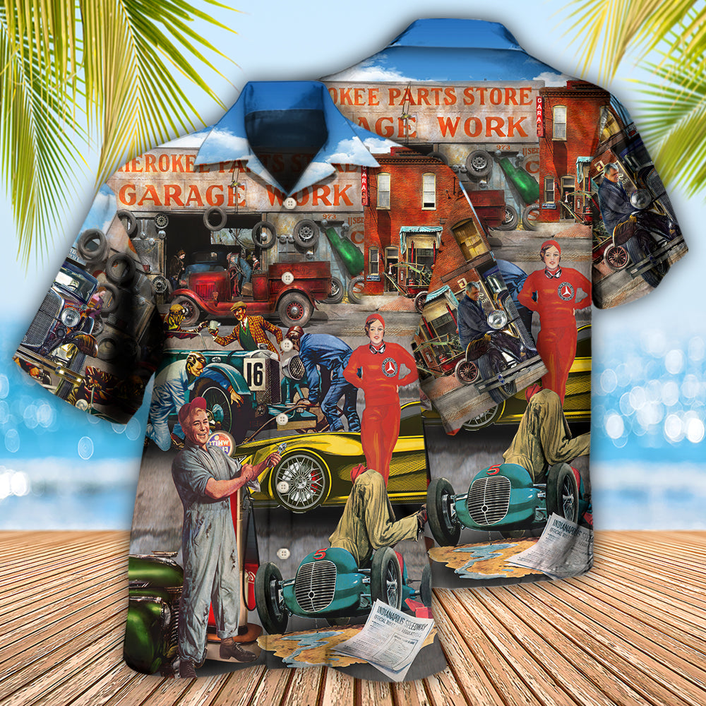 Auto Mechanic Retro Classic Car – Hawaiian Shirt