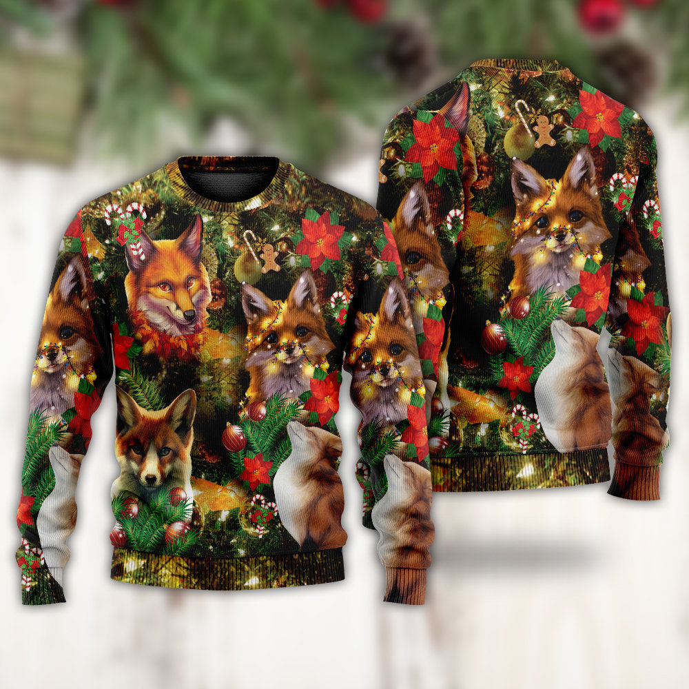 Christmas Foxmas Merry Holiday – Sweater - Ugly Christmas Sweater