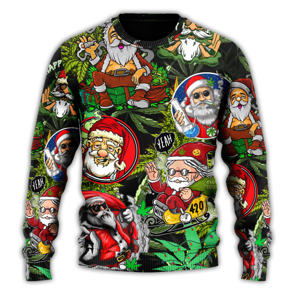 Christmas Hippie Santa Peace Style – Sweater - Ugly Christmas Sweater