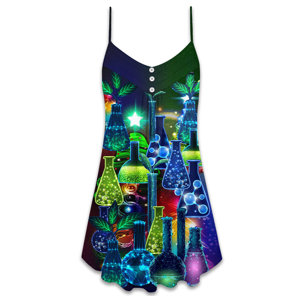 Chemistry Magic Real Science Christmas – Women's Summer Sleeveless V-Neck Camisole Dress