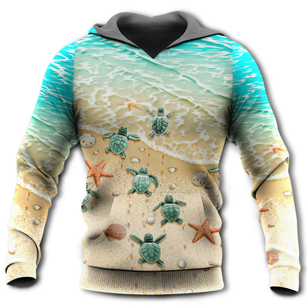 Turtle We Love The Ocean Art - 3D Hoodie