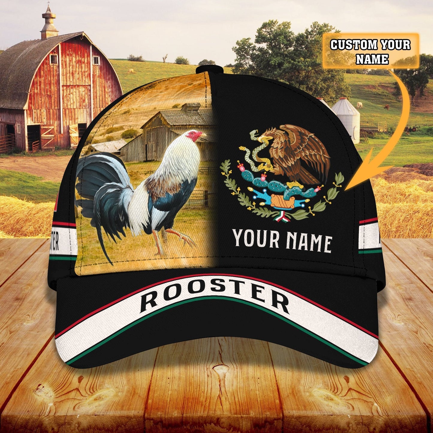 Personalized Rooster Farm Style 11082103 – Classic Cap