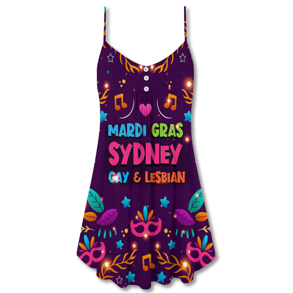 Amazing Pride Festival Style – Women's Summer Sleeveless V-Neck Camisole Dress