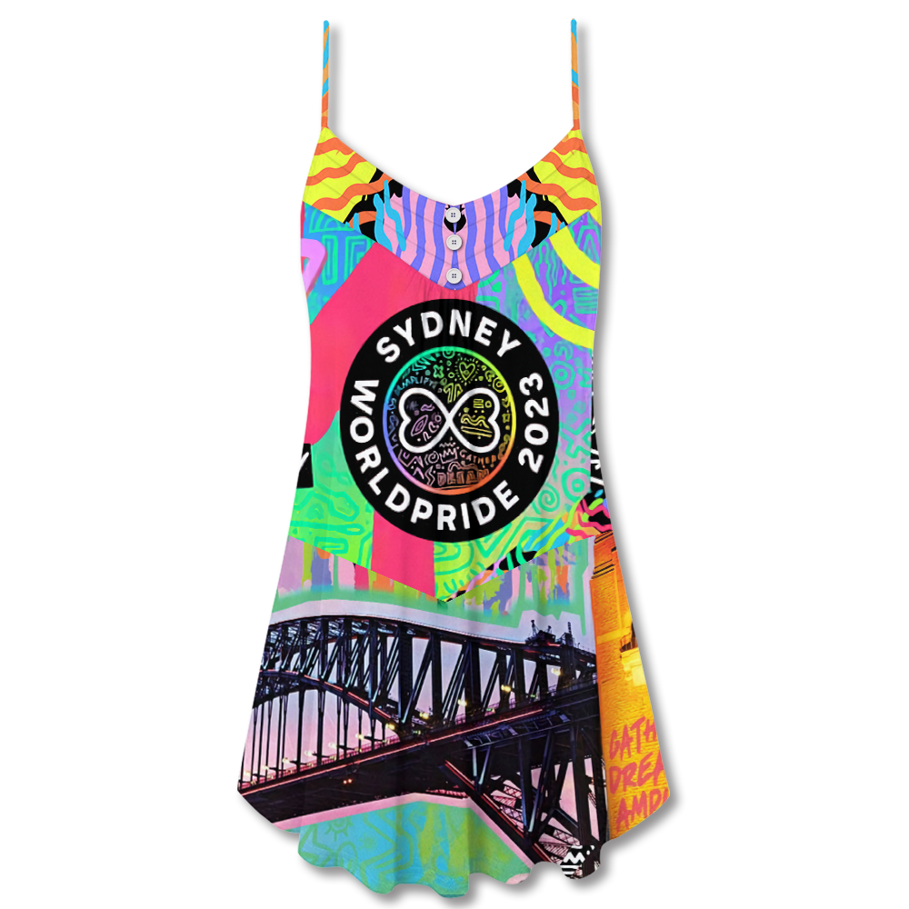 Colorful Pride Festival 2023 – Women's Summer Sleeveless V-Neck Camisole Dress