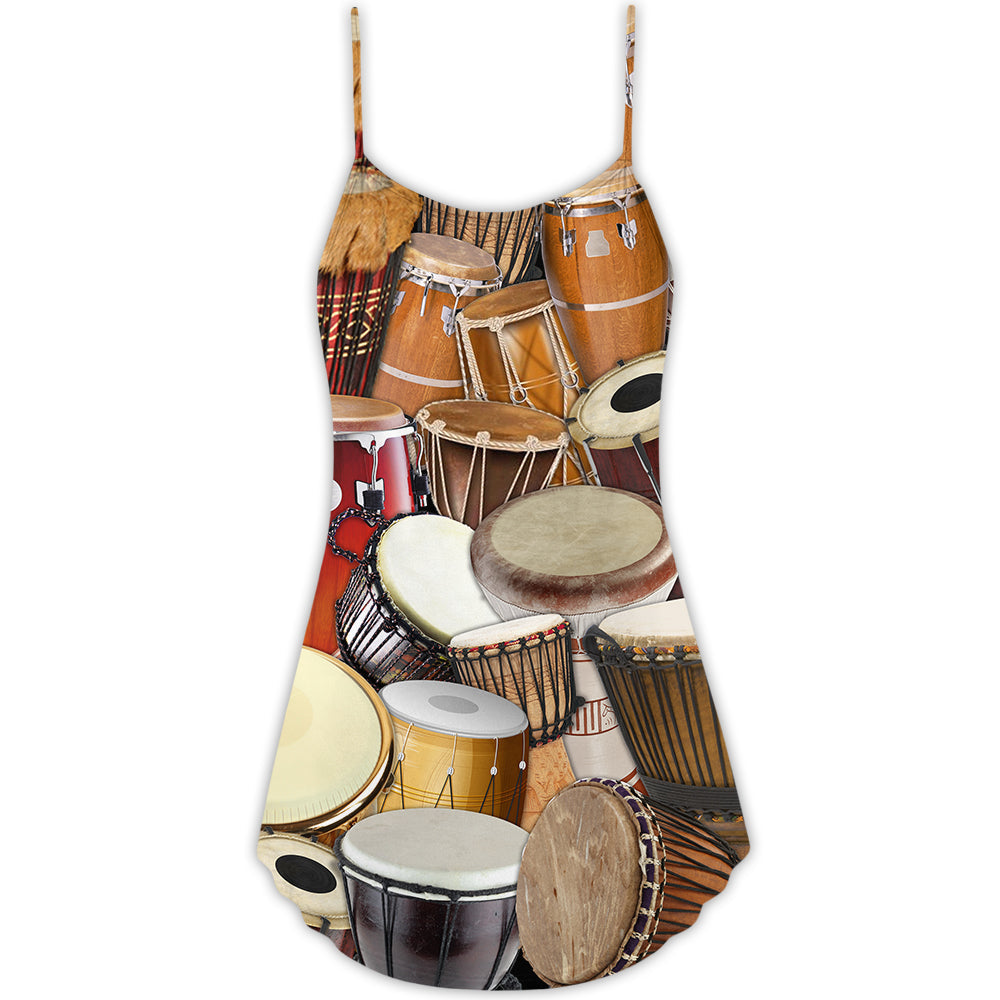 Drum Not A Hobby Lifestyle – Women's Summer Sleeveless V-Neck Camisole Dress