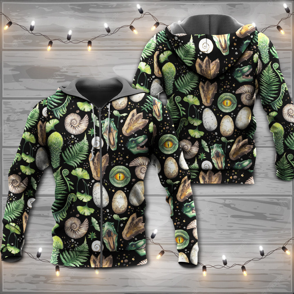 Dinosaur Abstract Black Art Style - Hoodie