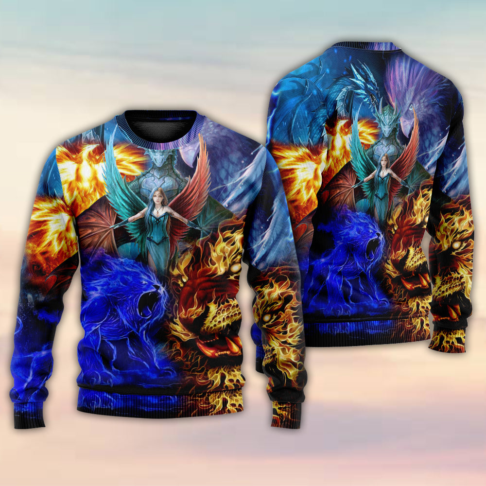 Mystic Dragon Fantasy Art Style – Sweater - Ugly Christmas Sweater
