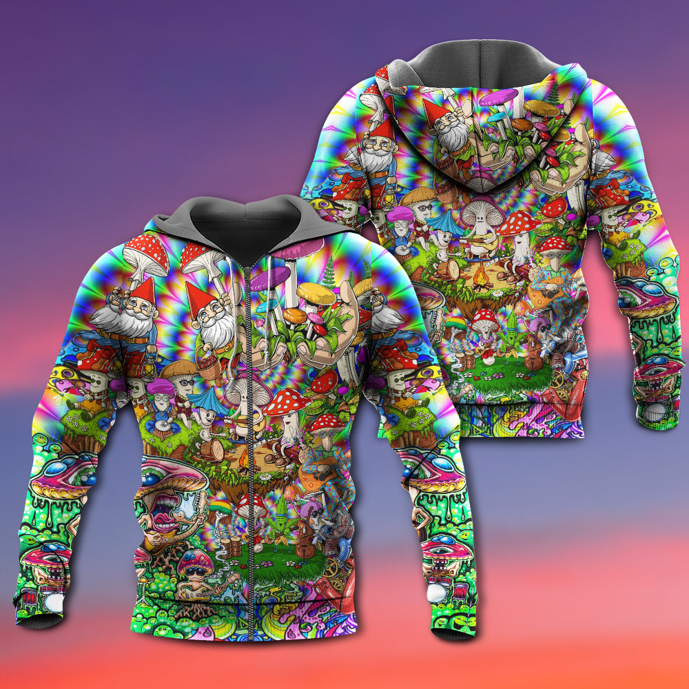 Hippie Mushroom Music Life Band Art – 3D Hoodie