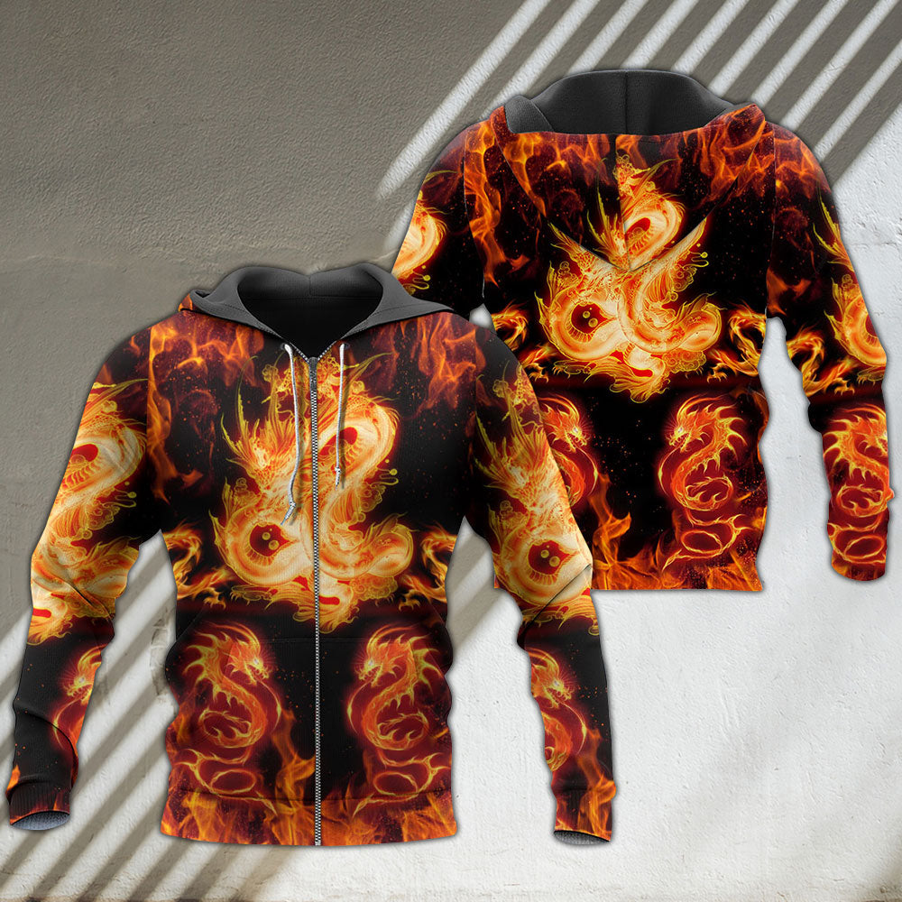Dragon Fireball Fantasy - 3D Hoodie