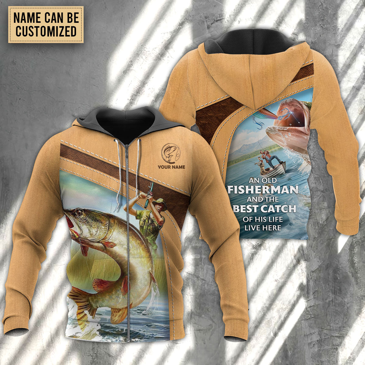 Old Fisherman Best Catch Personalized - 3D Hoodie