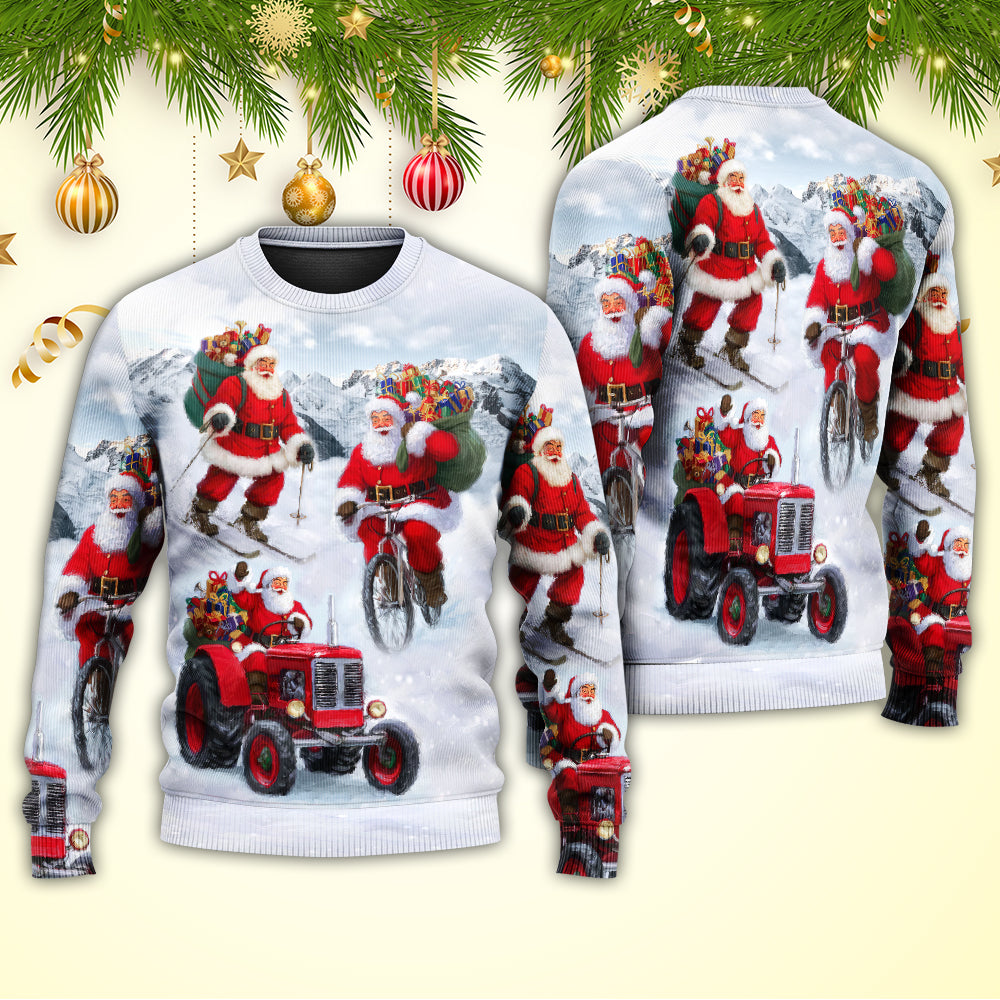 Christmas Fun With Santa Gift Style – Sweater - Ugly Christmas Sweater