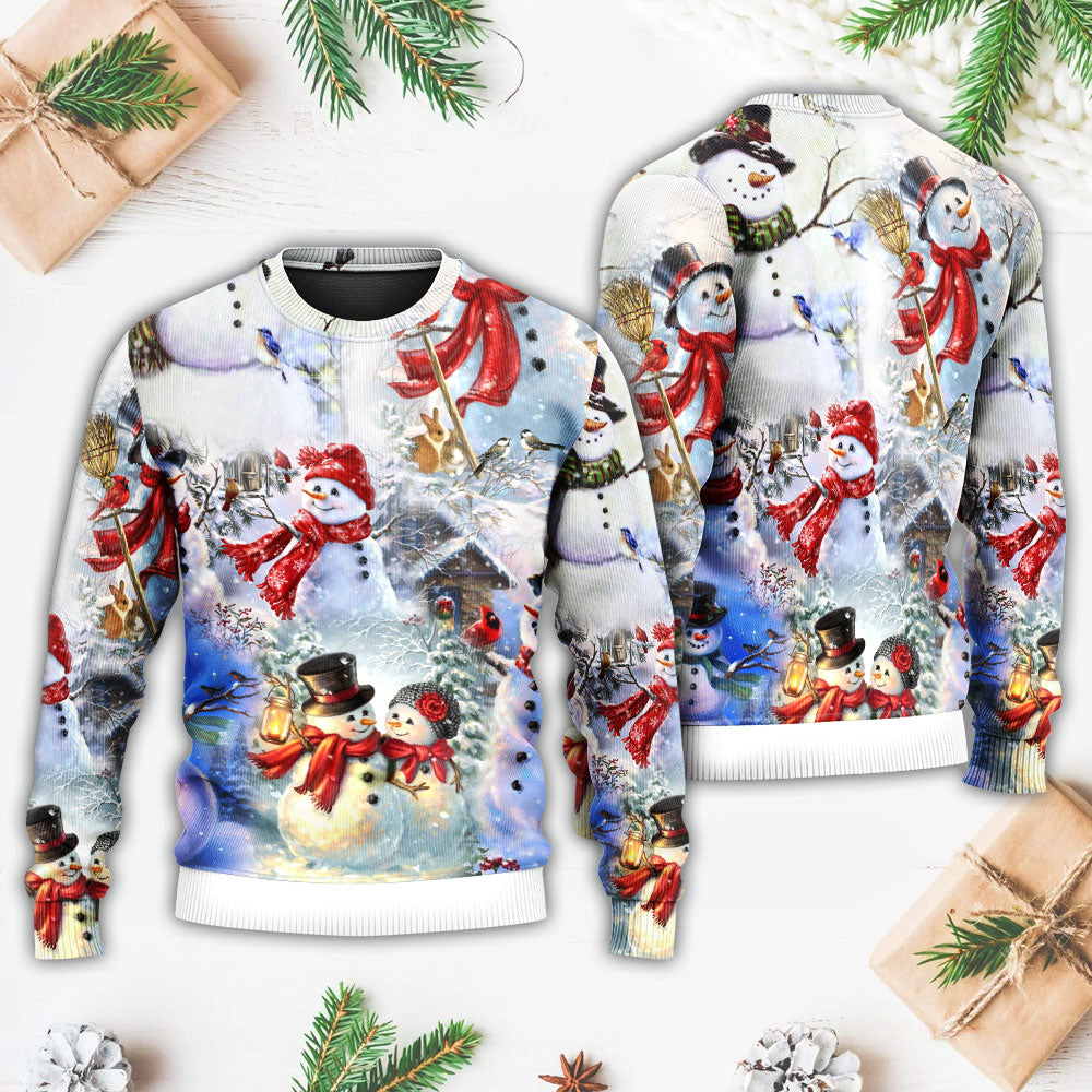 Snowman Christmas Merry Xmas Style – Sweater - Ugly Christmas Sweater