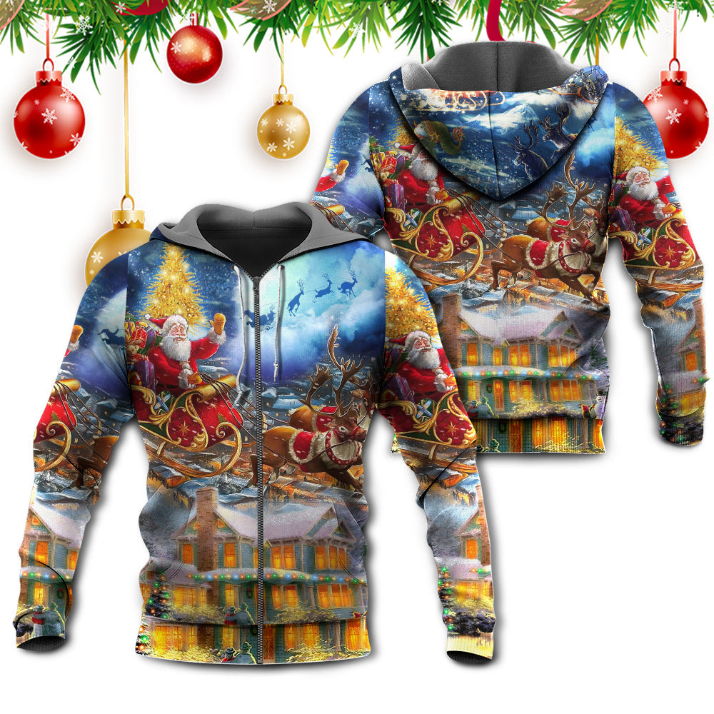 Christmas Snowman Family Love Light Art – 3D Hoodie
