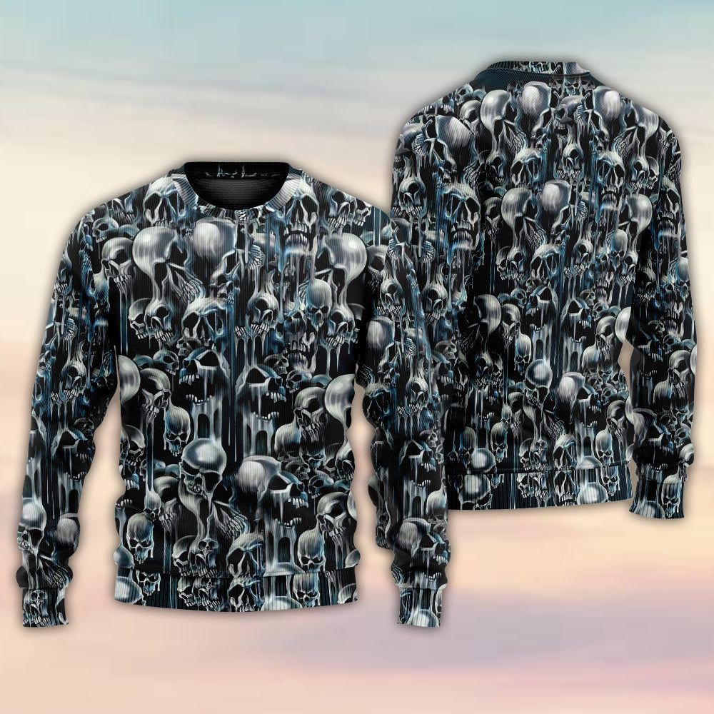 Skull Heat Energy Art Style – Sweater - Ugly Christmas Sweater