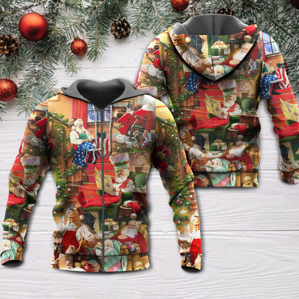 Christmas Santa Everyday Life Style - 3D Hoodie