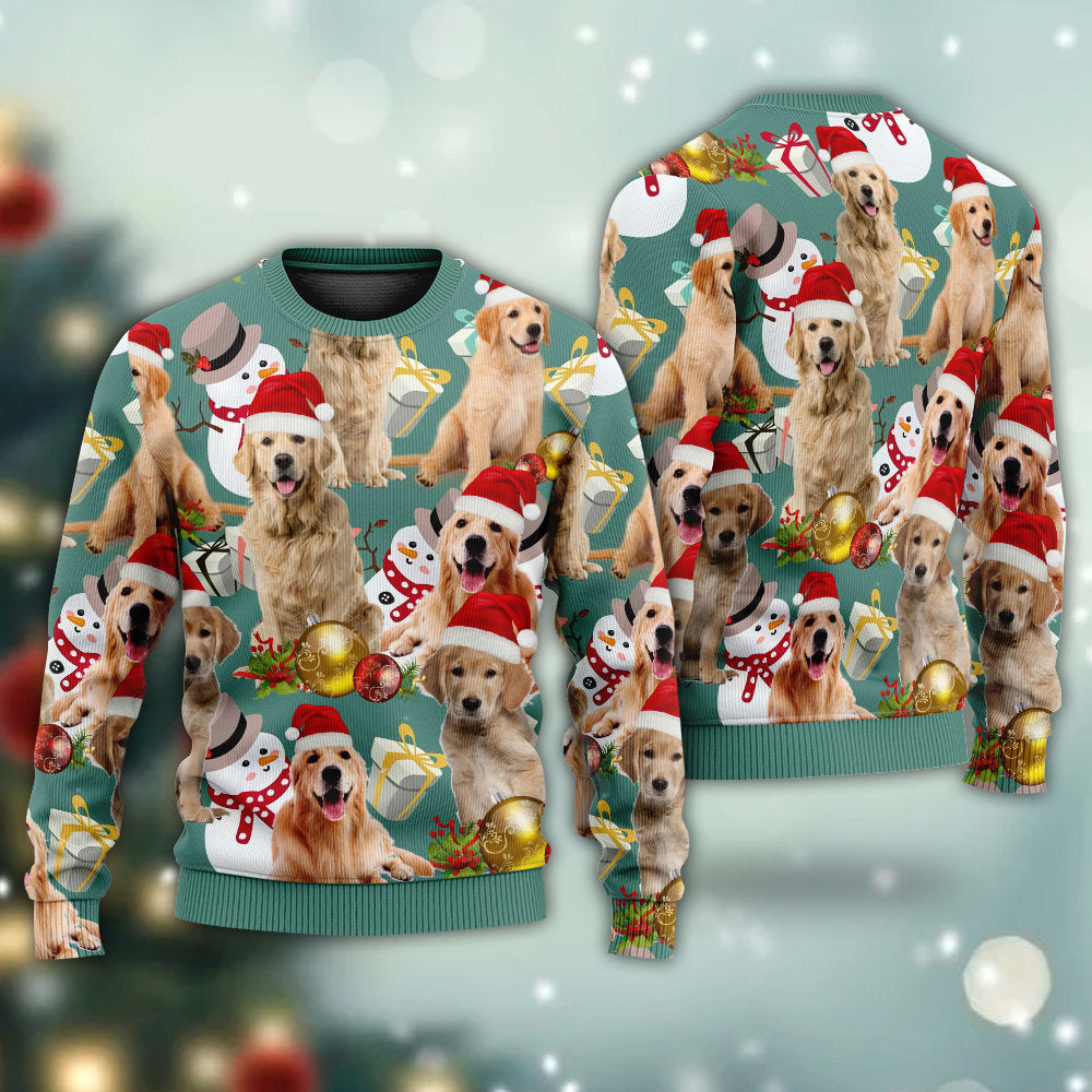 Golden Retriever Merry Christmas – Sweater - Ugly Christmas Sweater