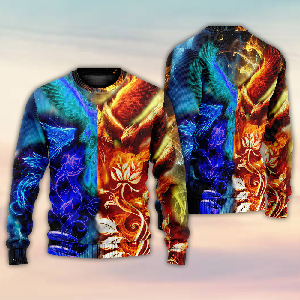 Phoenix Rebirth Fantasy Life Art – Sweater - Ugly Christmas Sweater
